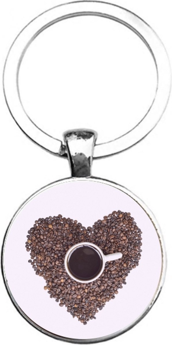 Sleutelhanger Glas - Koffie