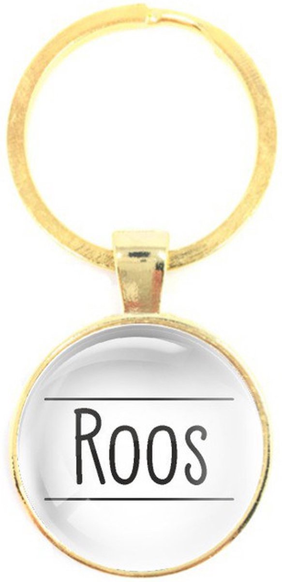 Sleutelhanger Glas - Roos