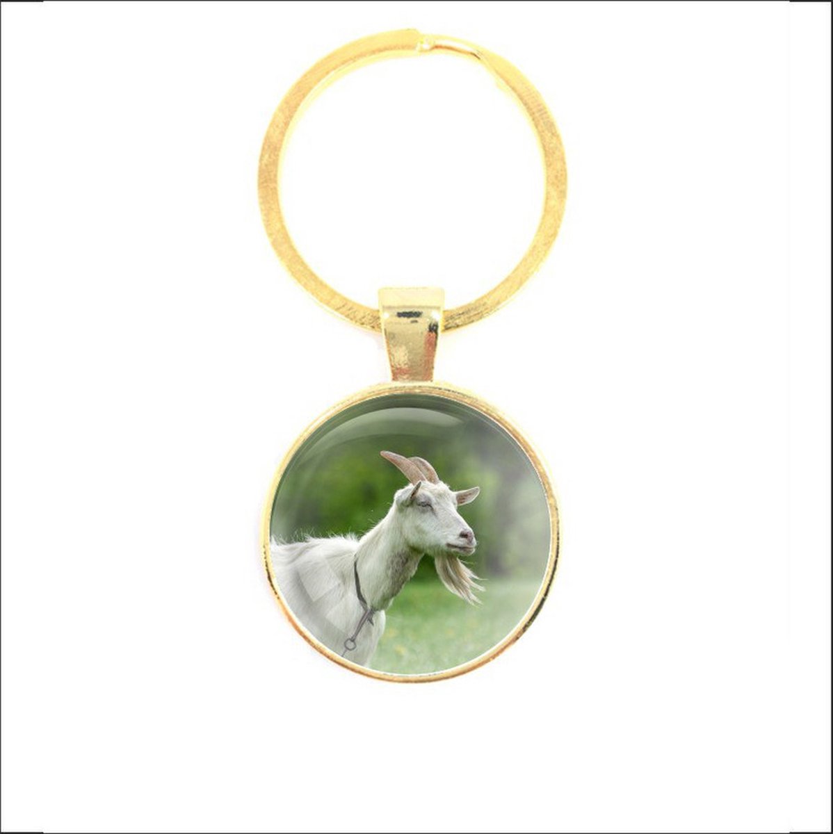 Sleutelhanger Glas - Geit