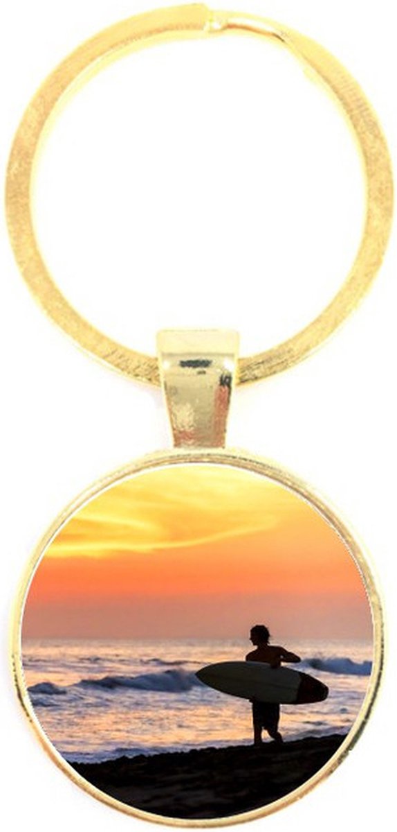 Sleutelhanger Glas - Surfen