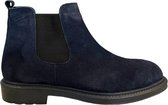 Chelsea Boots- Enkellaars- Heren schoenen- Mannen laarzen 540- Suède leer- Blauw- Maat 43
