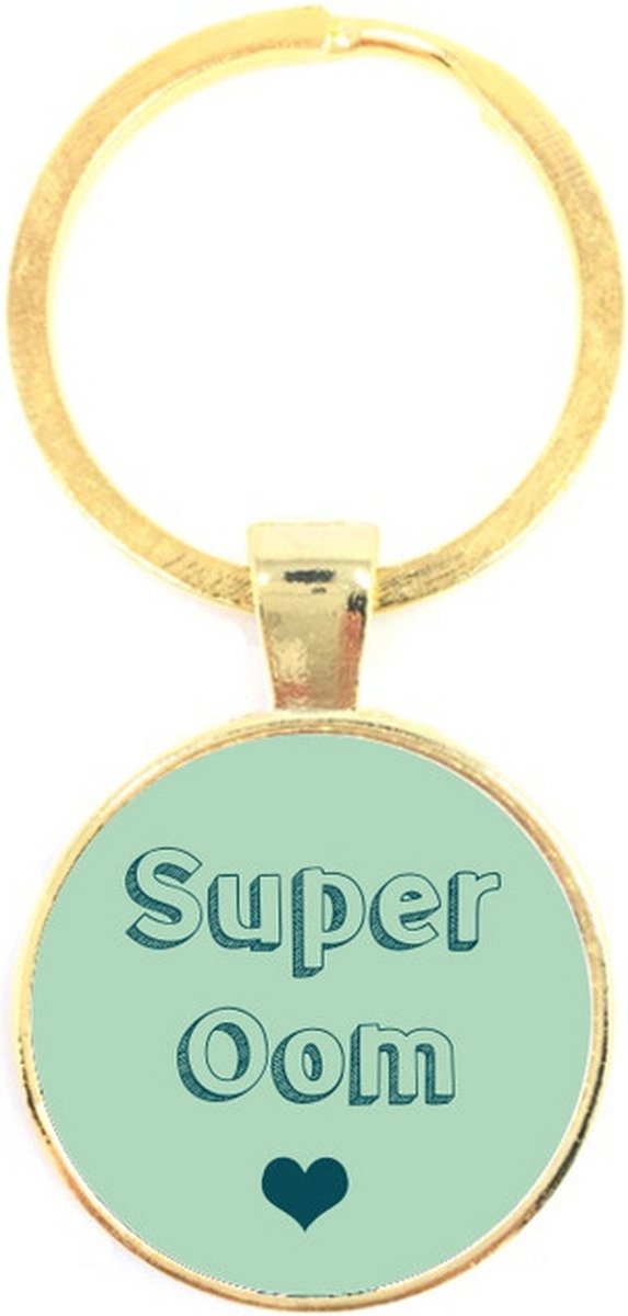 Sleutelhanger Glas -  Super Oom