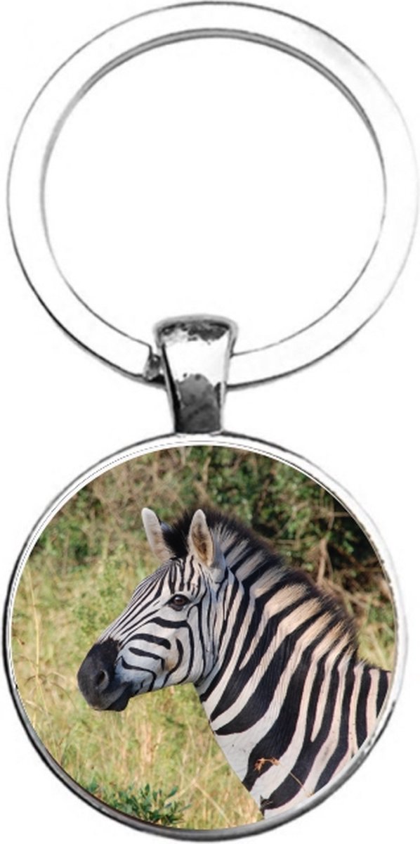 Sleutelhanger Glas - Zebra