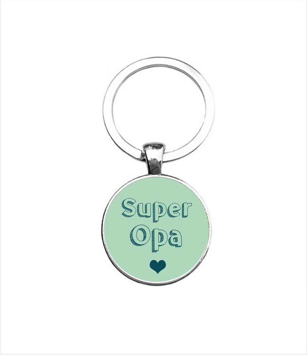 Sleutelhanger Glas - Super Opa
