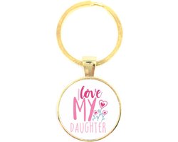 Sleutelhanger Glas - I Love My Daughter