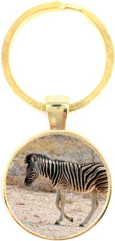 Sleutelhanger Glas - Zebra