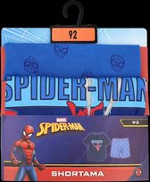 Spiderman - shortama - pyjama - blauw - maat 92