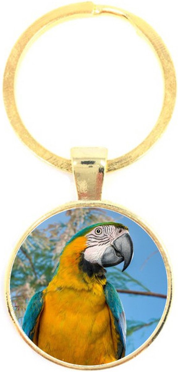 Sleutelhanger Glas - Papegaai