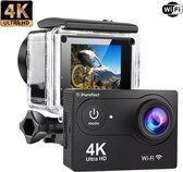 PuroTech 4K Action Camera Incl. Accessoires - Actie Camera - Vlogcamera - WiFi - Waterdichte Case - Complete Set - Go Pro Camera - Wintersport - Duiken & Snorkelen