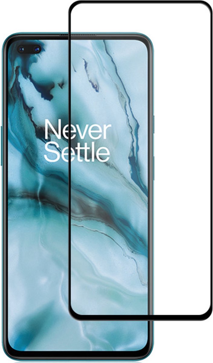 Full Cover Full Glue Glass Screen Protector for OnePlus Nord _ Black