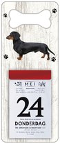 Scheurkalender 2024 Hond: Kortharige Teckel Zwart