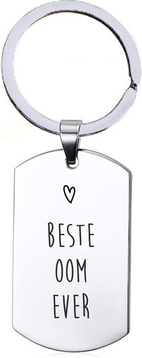 Sleutelhanger RVS - Beste Oom Ever