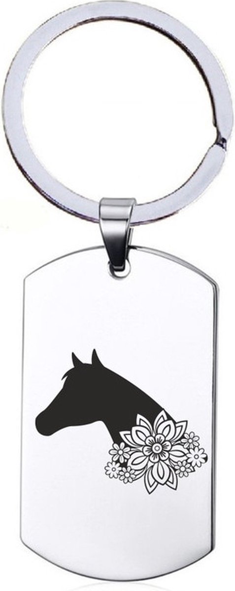 Sleutelhanger RVS - Paard