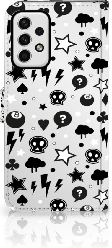 Portefeuille Samsung Galaxy A23 Téléphone Portable Couverture Standing pour Argent Punk