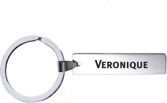 Porte-clés avec nom - Véronique - acier inoxydable
