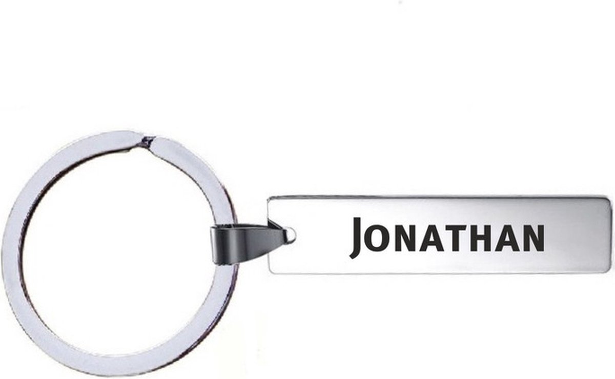 Sleutelhanger Met Naam - Jonathan - RVS