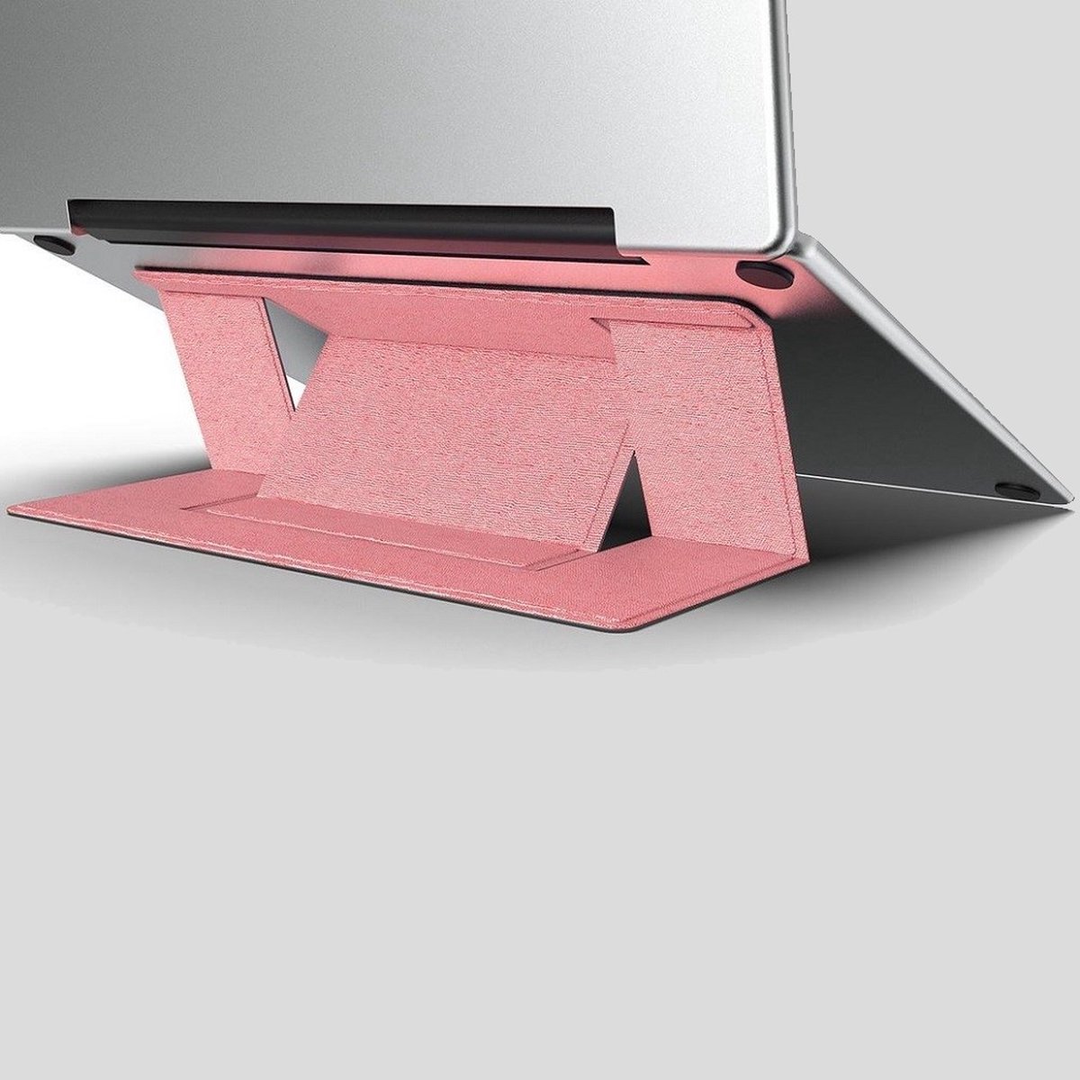 LuxeBass Klevend Laptopstandaard Laptophouder (grijs) | geschikt voor Notebooks t/m 15.6 inch