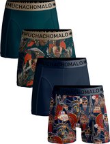 Muchachomalo Heren Boxershorts 4 Pack - Normale Lengte - M - Mannen Onderbroek met Zachte Elastische Tailleband