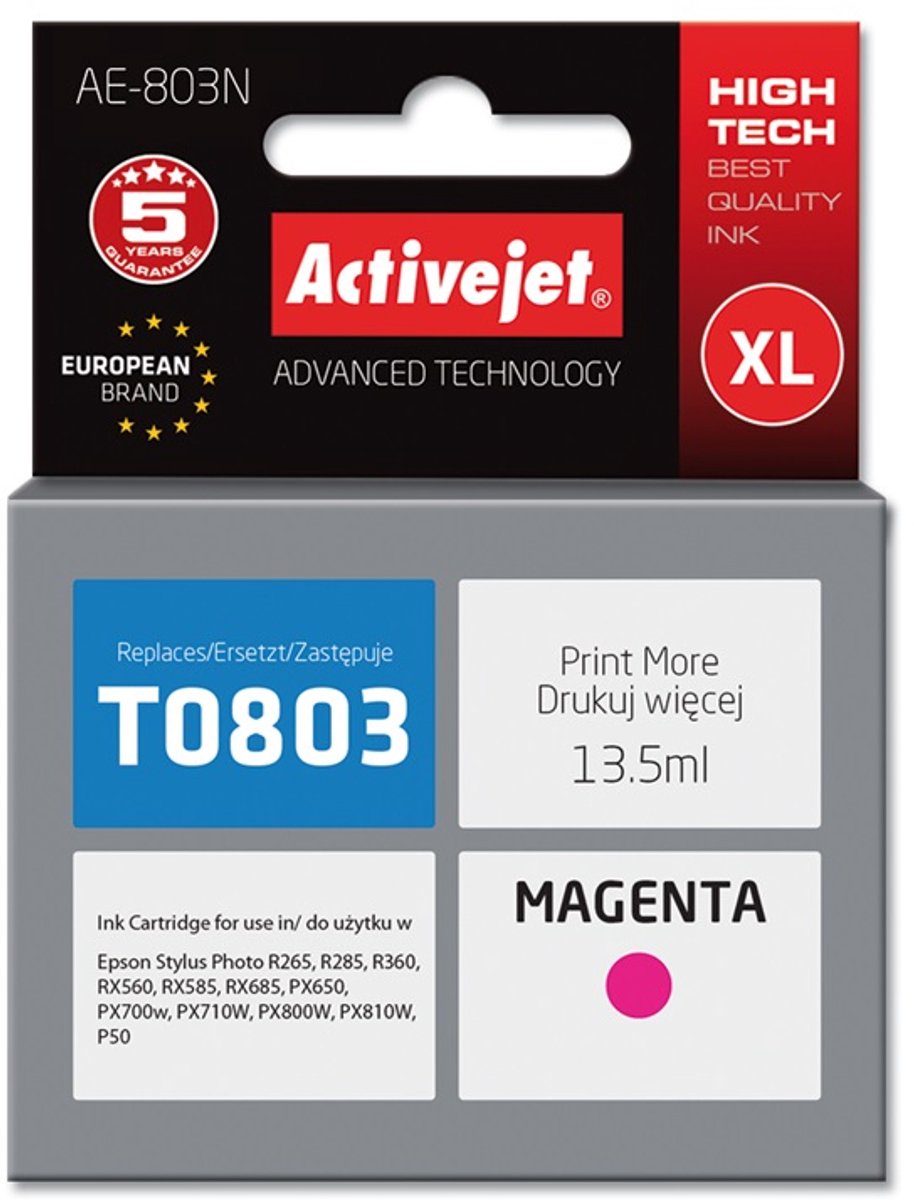Originele inkt cartridge Activejet AE-803N Magenta