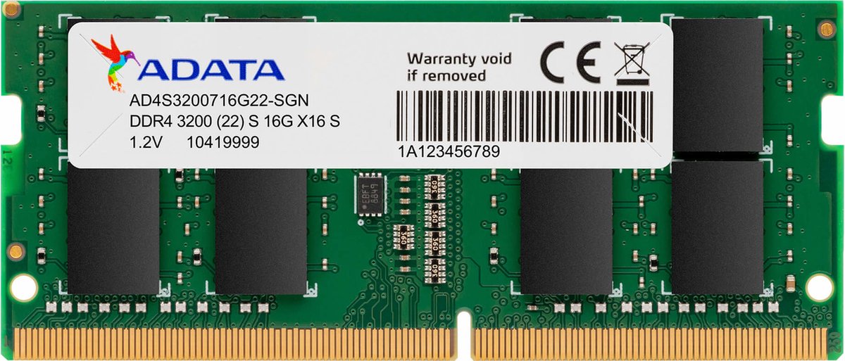 RAM geheugen AD4S32008G22-SGN DDR4 8 GB