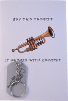 Akyol - trompet Sleutelhanger - Trompet - degene die trompet spelen - Trompet - muziek - muzieknoot