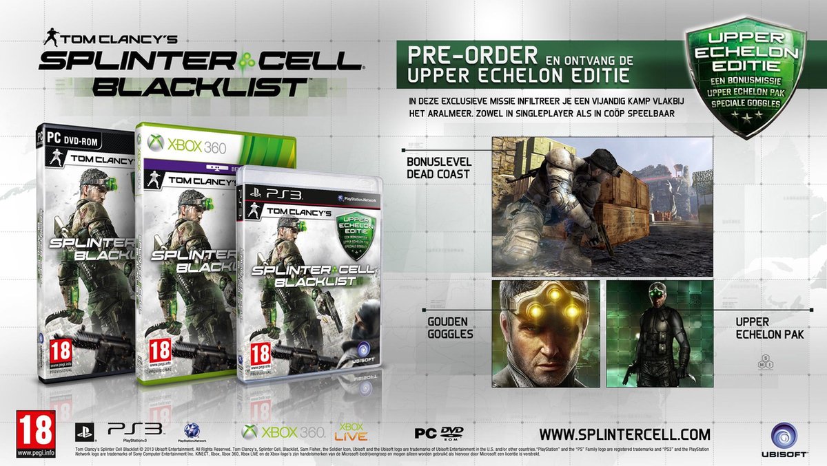 Jeu Splinter Cell Blacklist PS3 Version Française - Très Bon état - Boîtier Et Instructions Inclus