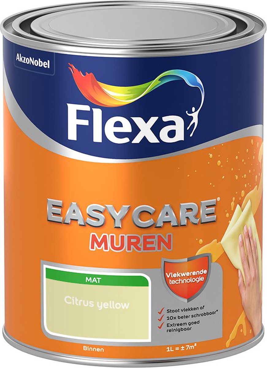 Flexa | Easycare Muurverf Mat | Citrus yellow - Kleur van het jaar 2011 | 1L