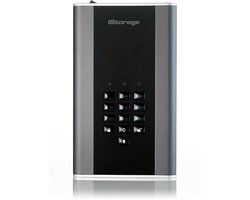 iStorage diskAshur DT2 - externe harde schijf - 1 TB - Cijfercode - Zwart - Grafiet