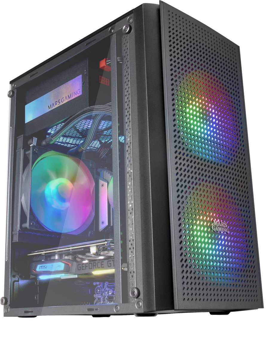 ATX Micro Box Mars Gaming MC300 Black RGB mATX