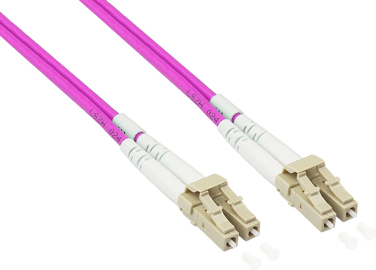 Alcasa LW-P815LC4 InfiniBand en Glasvezelkabel 15 m LC Violet