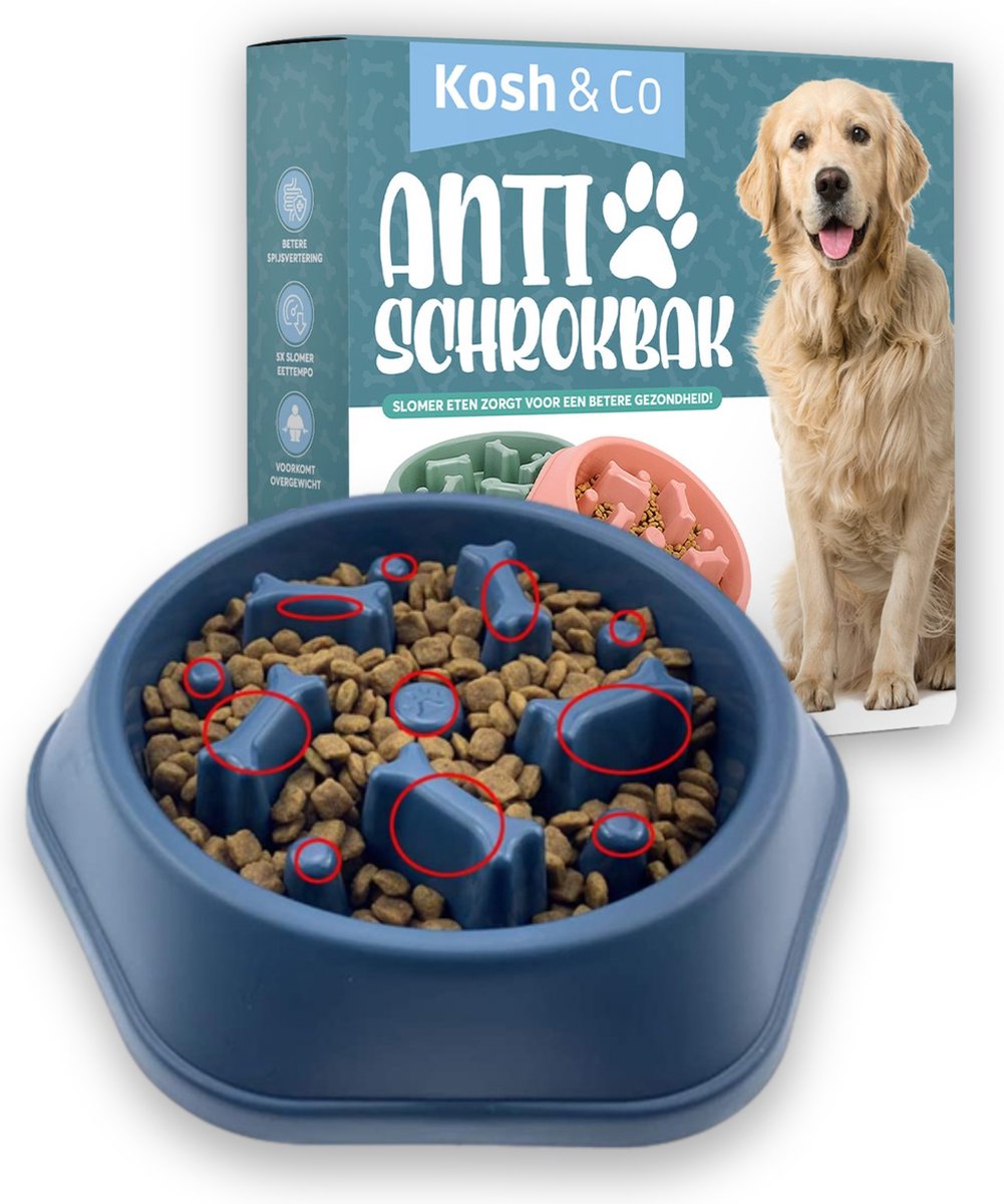 Onze Eat Slow Live Longer Original Voerbak – Anti-schrok Voerbak – Slow Feeder Voor Honden – Anti-slip – Roze – 20,5 Cm – Small/Medium – Geschikt Voor De Kleine En Middelgrote Hond