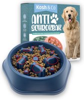 Anti Schrokbak Hond – Voerbak Honden – Slow Feeder – Anti Schrok Voerbak – Slow Bowl - Blauw