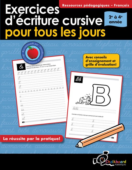 Daily Cursive Writing- Exercices d'Écriture Cursive Pour To ... - cover