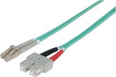 Câble fibre optique Intellinet 750912 1 m LSZH OM3 LC SC Aqua