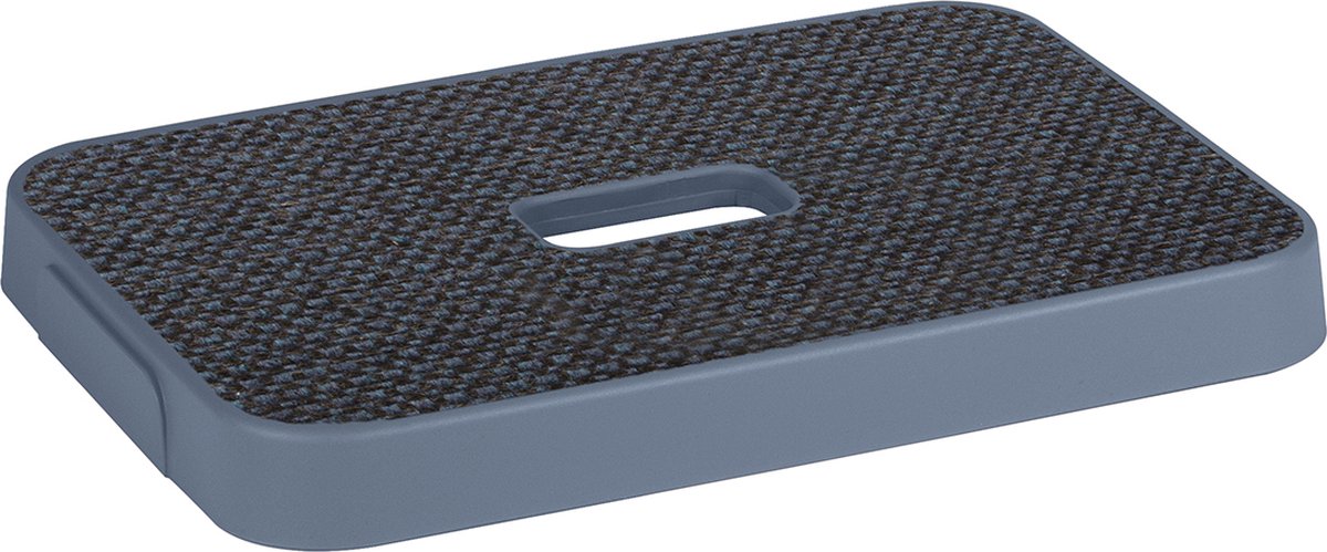 Sunware - Sigma home deksel stof donkerblauw - opbergbox 5L - 24 x 16,5 x 2,5 cm