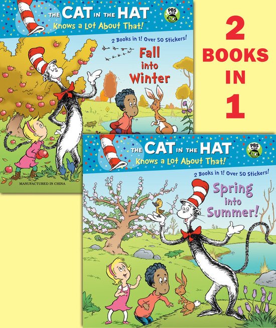 The Cat in the Hat 'Spring into Summer!/ Fall into Winter!', met meer dan 50 stickers. Twee boeken in één.