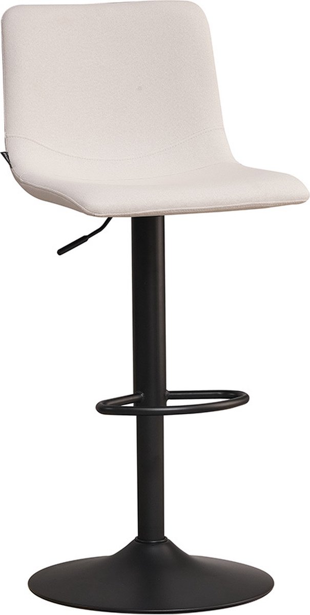 Bronx71 Scandinavische barkruk Eva draaibaar gerecyclede stof off white 60-76 cm - barstoel Wit