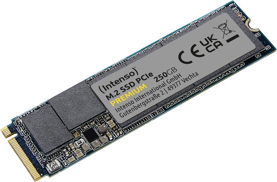 (Intenso) M.2 SSD PCIe Premium - Interne SSD - 2280 - PCIe - 250GB - 2100 MB/s (3835440)
