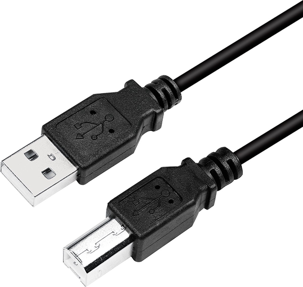 LogiLink CU0007B USB-kabel 2 meter USB 2.0 USB A USB B Zwart