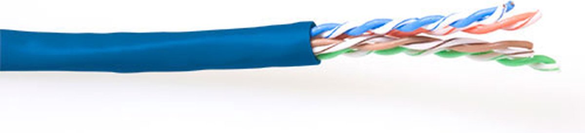Patchkabel CAT6 UTP soepel rol 100M blauw