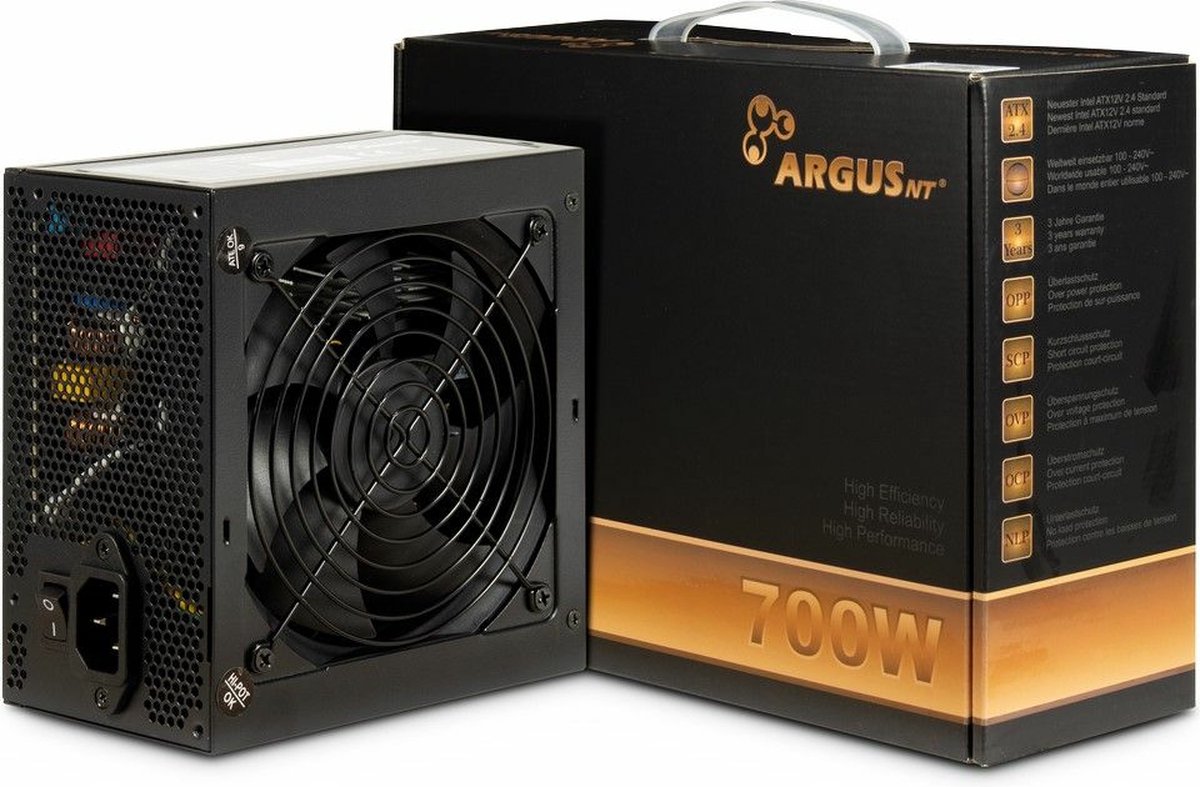 Inter-Tech ArgusNT BPS-700 power supply unit 700 W 20+4 pin ATX ATX Zwart