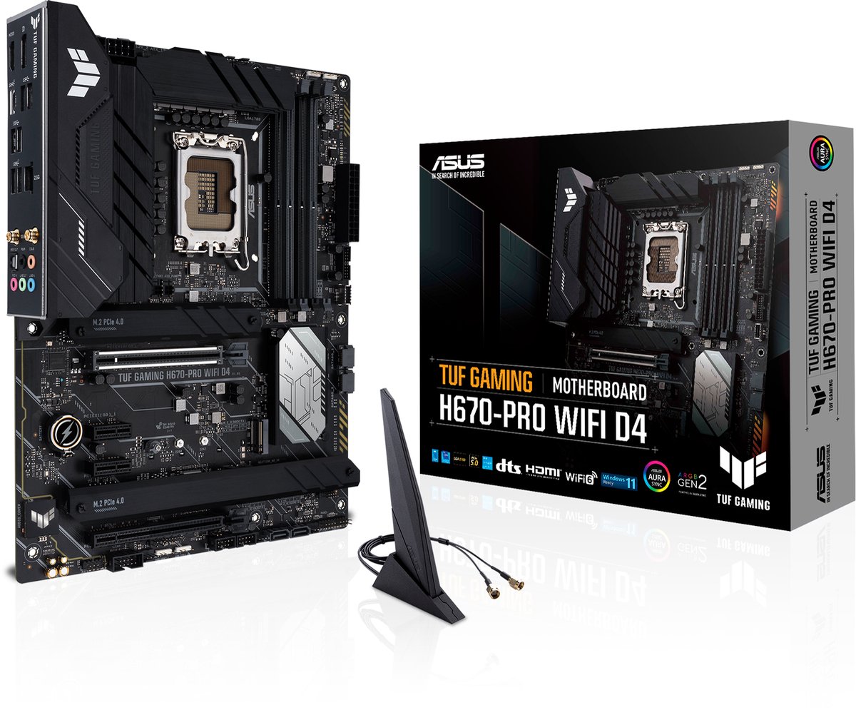 Moederbord - ASUS - TUF GAMING H670-PRO WIFI D4 - (90MB1900-M0EAY0)