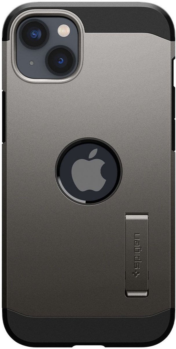 Spigen Tough Armor Apple iPhone 14 Plus Hoesje Geschikt voor Draadloos Opladen met Magnetische Ring Gunmetal