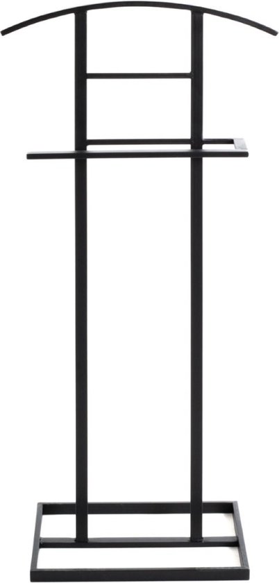 HakuShop Dressboy van staal - Zwart gelakte kledingstandaard - Kledinghouder - 45 x 26 x 101 cm
