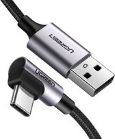 Ugreen 50940 câble USB 5 m USB 2.0 USB A USB C Noir, Argent