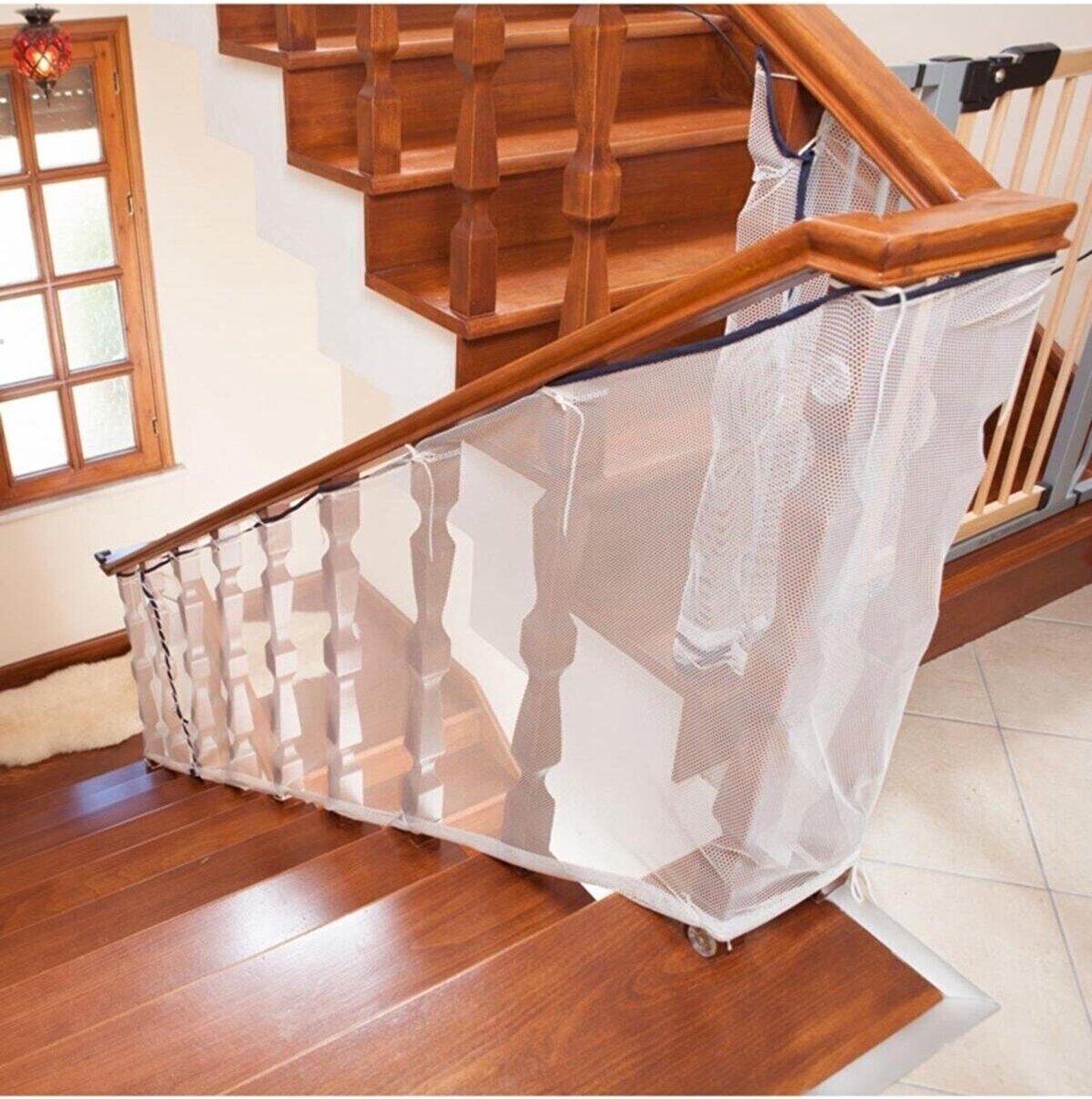 Kattennet voor balkon, 4 x 3 m, met draad versterkt, balkonnet is