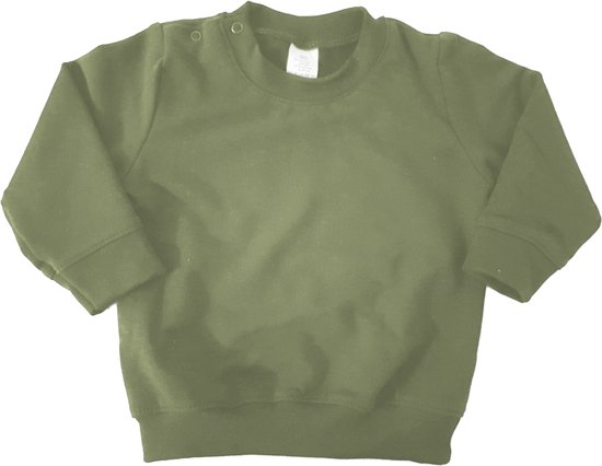 Blanco Baby trui-Babytrui-Sweater voor Baby-Effen Trui Baby-Kleur Groen-Maat 62-Kindertrui-Hoodie voor Baby's-Blanco trui Baby-Blanco Babykleding-Hoge Kwaliteit/100 % Katoen