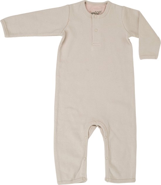 Lodger Baby onesie – Jumper Nomad Rib – Maat 68 – Creme – 100% katoen