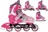 Stoere inline skates 4 in 1, Rolschaatsen, schaatsen en verstelbaar *kleur roze* # Skeelers. Maat 39-43. Merk: NILS