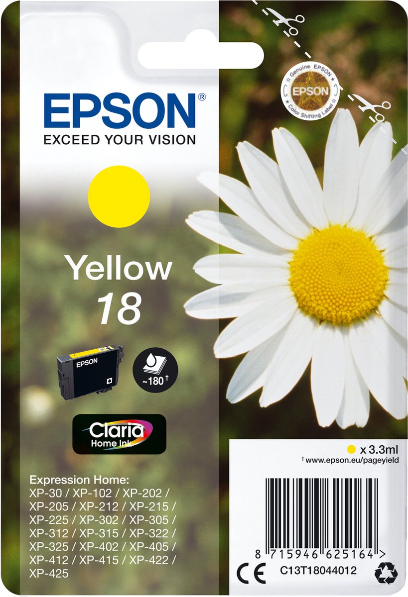 Epson 18 - Inktcartridge / Geel